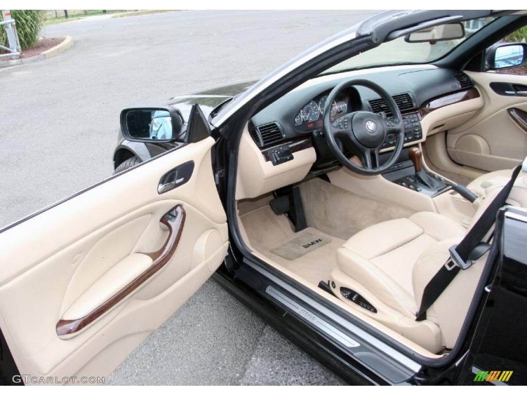 2001 3 Series 330i Convertible - Black Sapphire Metallic / Beige photo #12