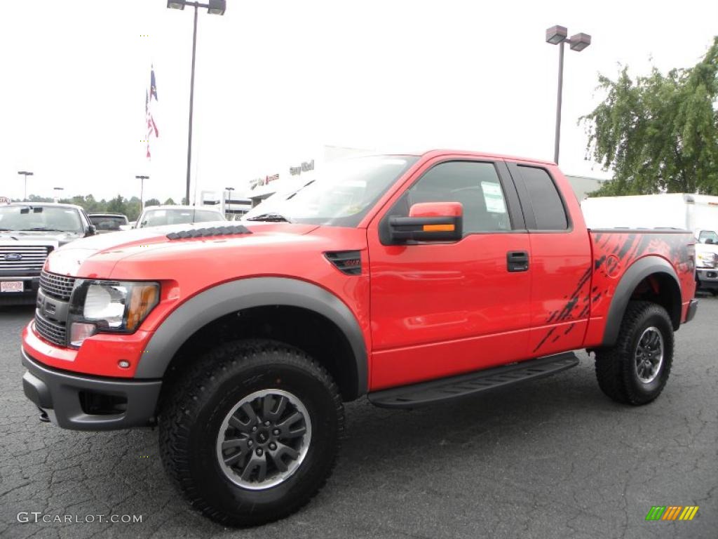 2010 F150 SVT Raptor SuperCab 4x4 - Molten Orange Tri Coat / Raptor Black/Orange photo #6