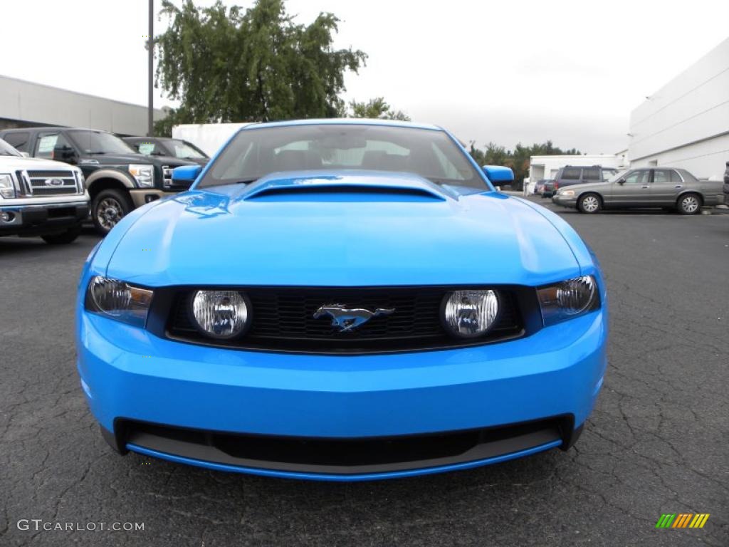 2011 Mustang GT Premium Coupe - Grabber Blue / Charcoal Black/Grabber Blue photo #7