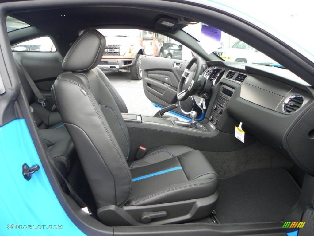 2011 Mustang GT Premium Coupe - Grabber Blue / Charcoal Black/Grabber Blue photo #10