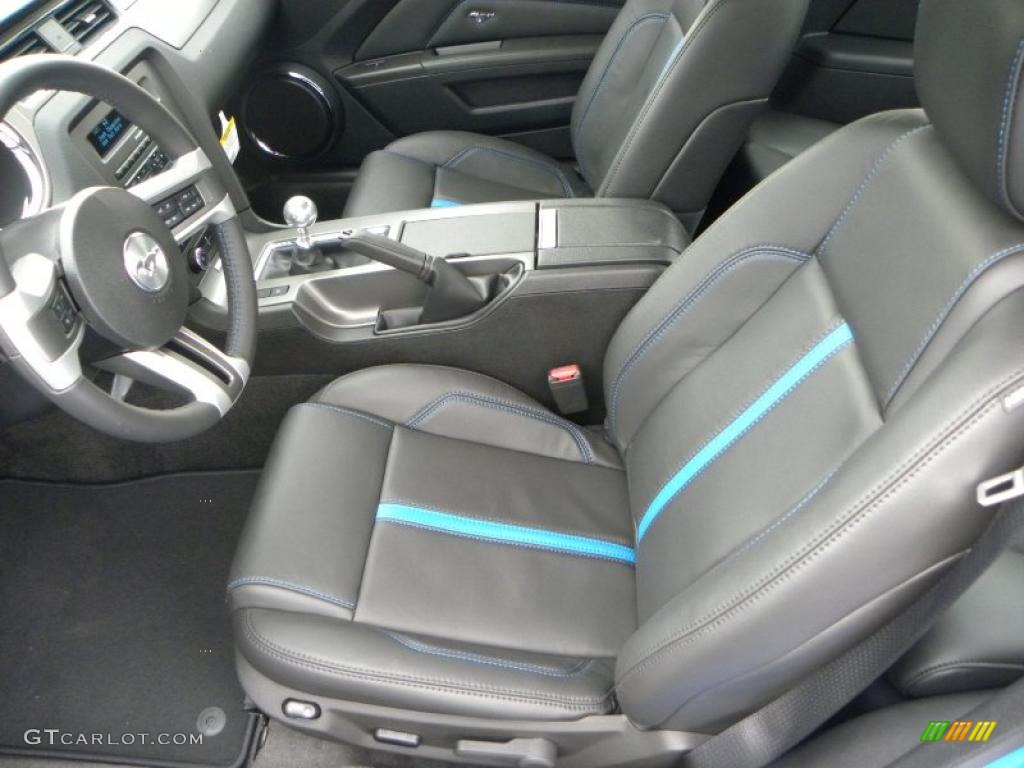 2011 Mustang GT Premium Coupe - Grabber Blue / Charcoal Black/Grabber Blue photo #14