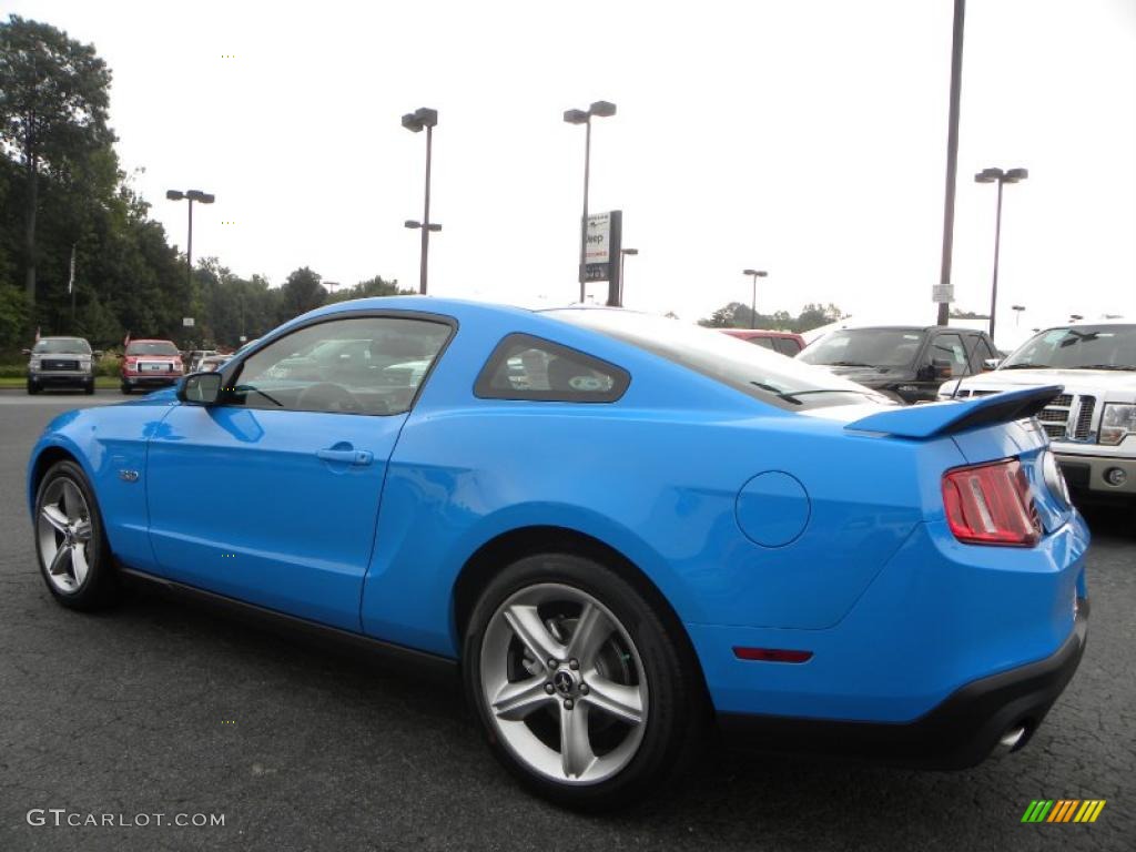 2011 Mustang GT Premium Coupe - Grabber Blue / Charcoal Black/Grabber Blue photo #23