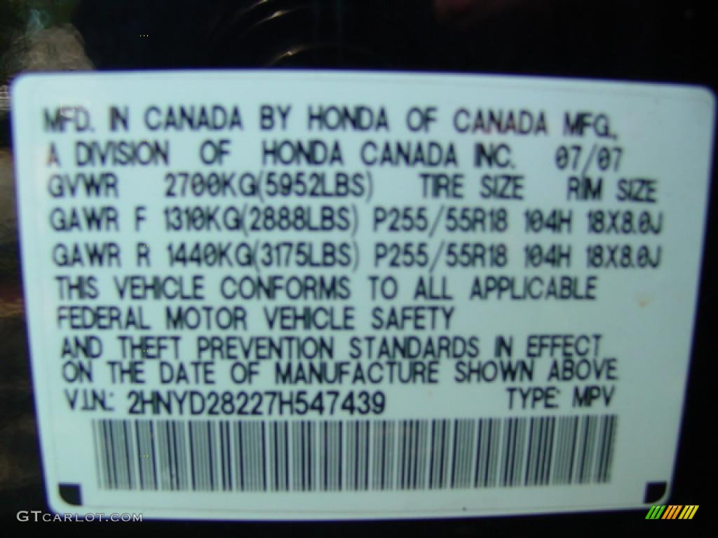 2007 MDX  - Formal Black Pearl / Ebony photo #24