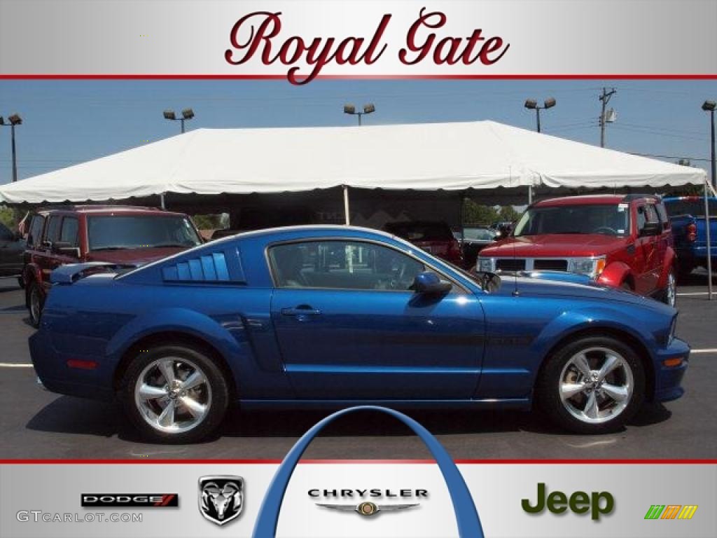 2008 Mustang GT/CS California Special Coupe - Vista Blue Metallic / Charcoal Black/Dove photo #1