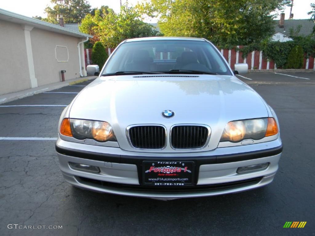 2001 3 Series 325i Sedan - Titanium Silver Metallic / Black photo #7