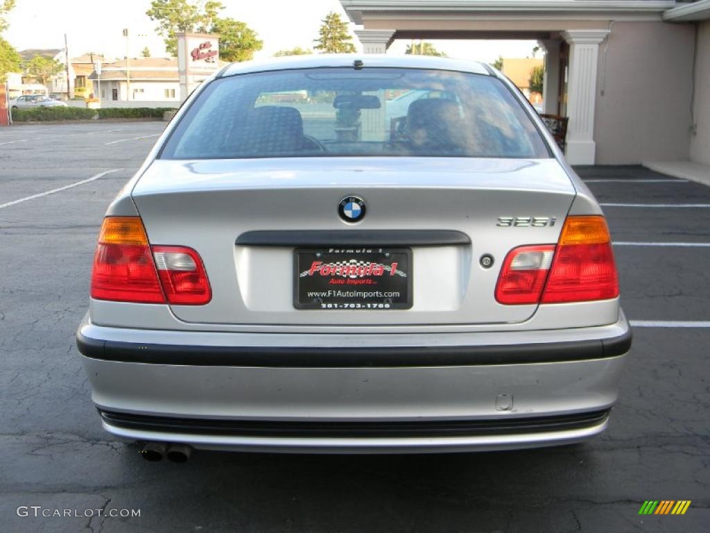 2001 3 Series 325i Sedan - Titanium Silver Metallic / Black photo #8