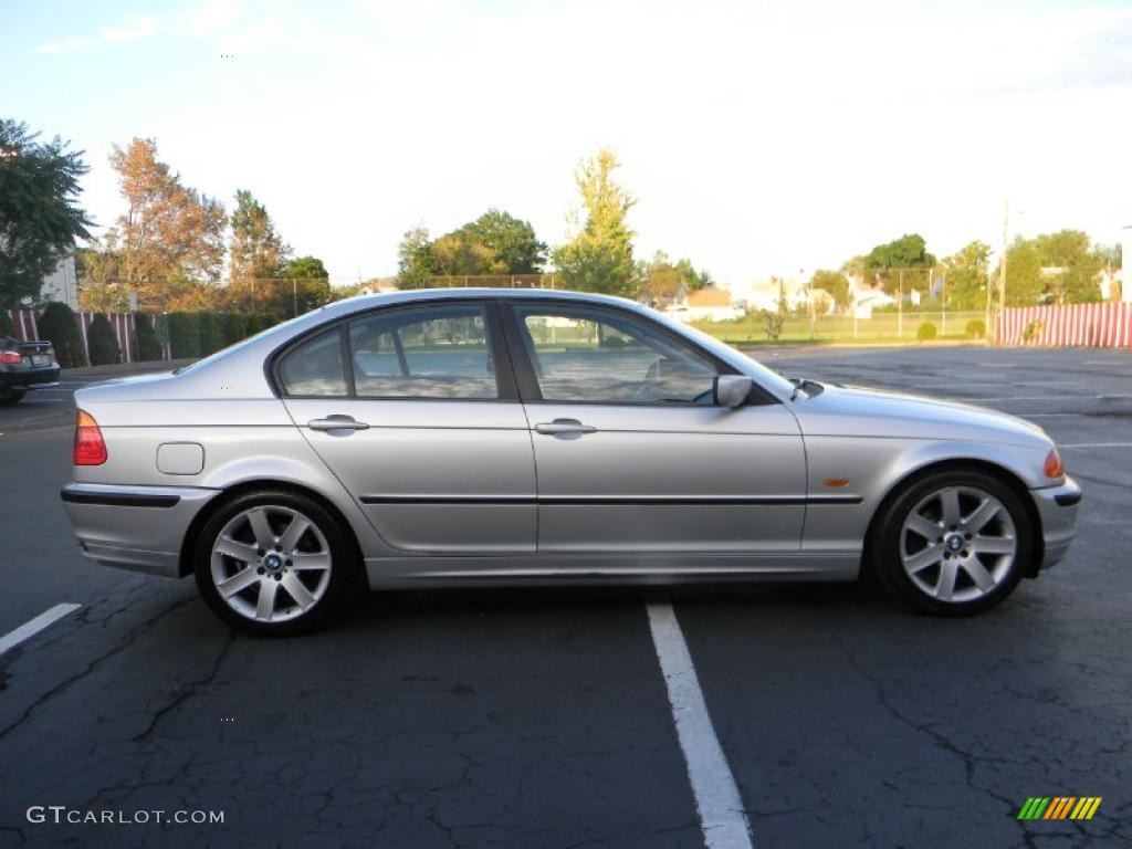 2001 3 Series 325i Sedan - Titanium Silver Metallic / Black photo #10