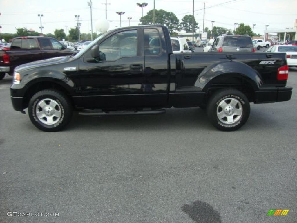 2006 F150 STX Regular Cab - Black / Medium/Dark Flint photo #2