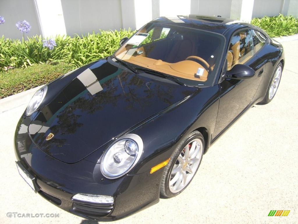 2009 911 Carrera S Coupe - Basalt Black Metallic / Natural Brown photo #30