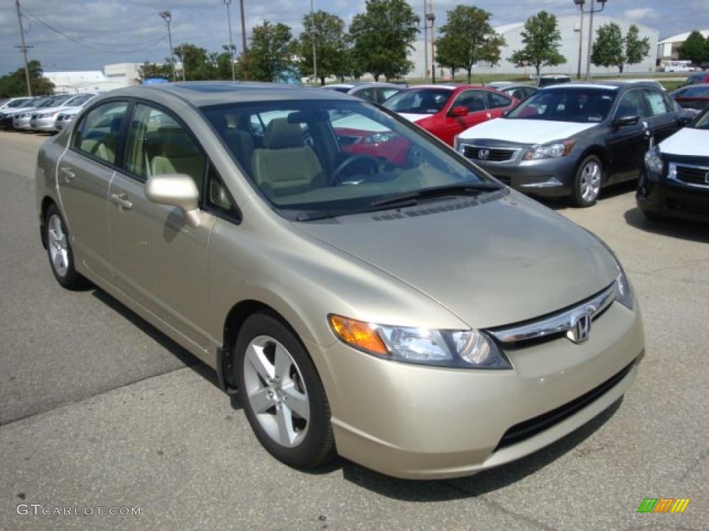 2007 Civic EX Sedan - Borrego Beige Metallic / Ivory photo #5