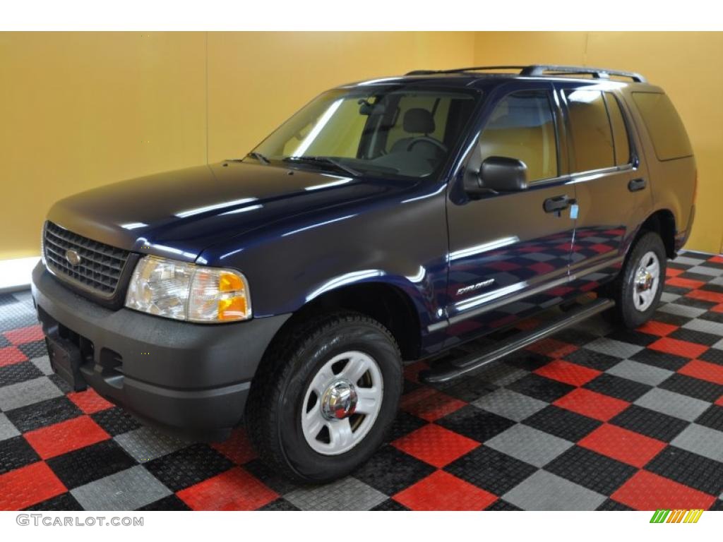 2004 Explorer XLS 4x4 - Dark Blue Pearl Metallic / Graphite photo #3