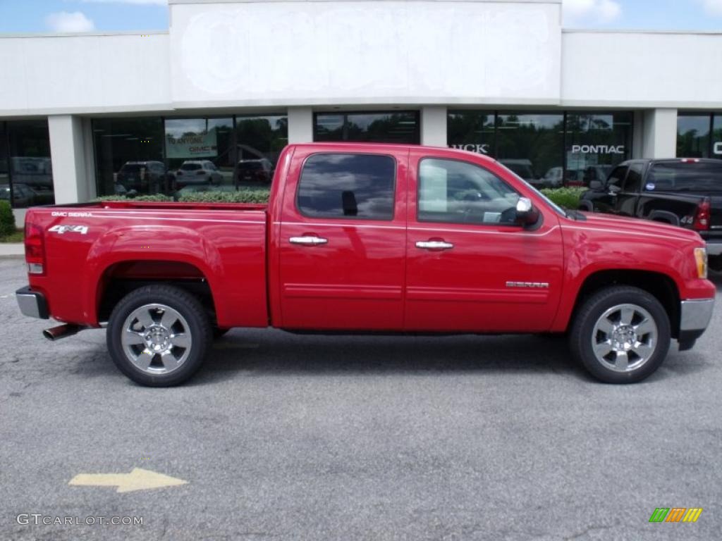2010 Sierra 1500 SLE Crew Cab 4x4 - Fire Red / Ebony photo #1