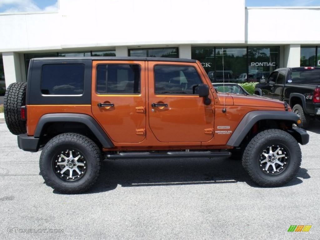2010 Wrangler Unlimited Sport 4x4 - Mango Tango Pearl / Dark Slate Gray/Medium Slate Gray photo #1