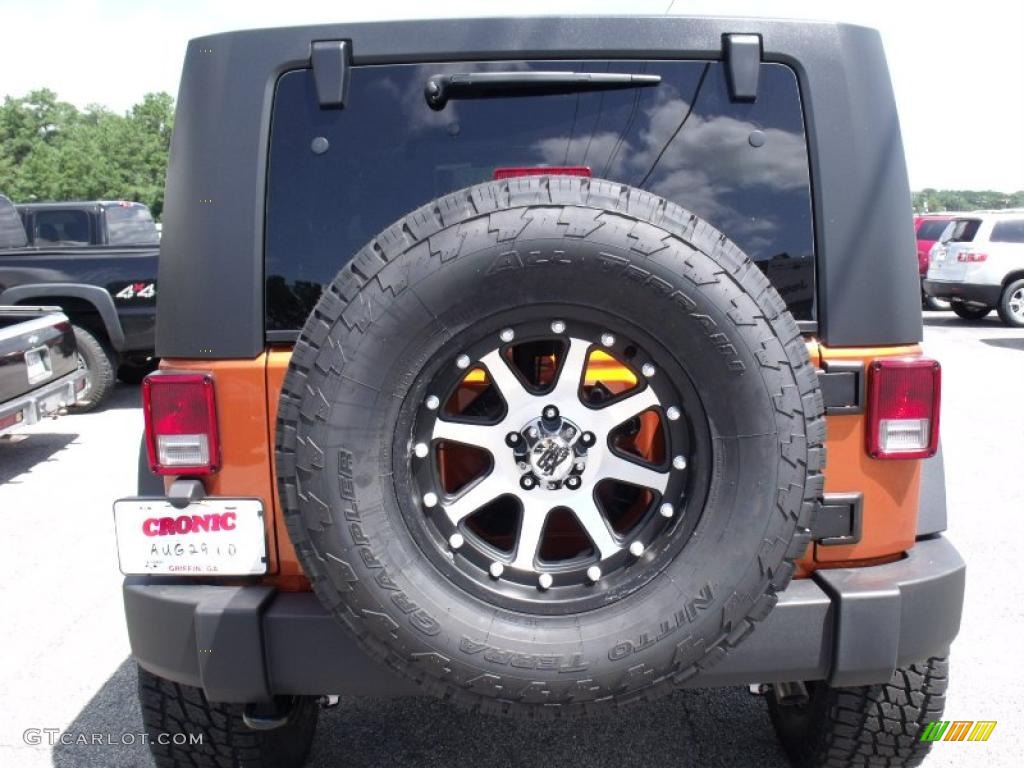 2010 Wrangler Unlimited Sport 4x4 - Mango Tango Pearl / Dark Slate Gray/Medium Slate Gray photo #7