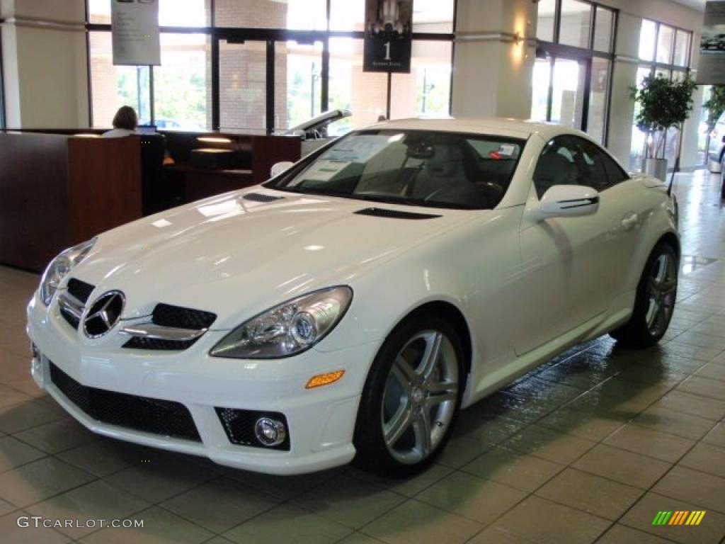 2011 SLK 350 Roadster - Arctic White / Beige photo #1