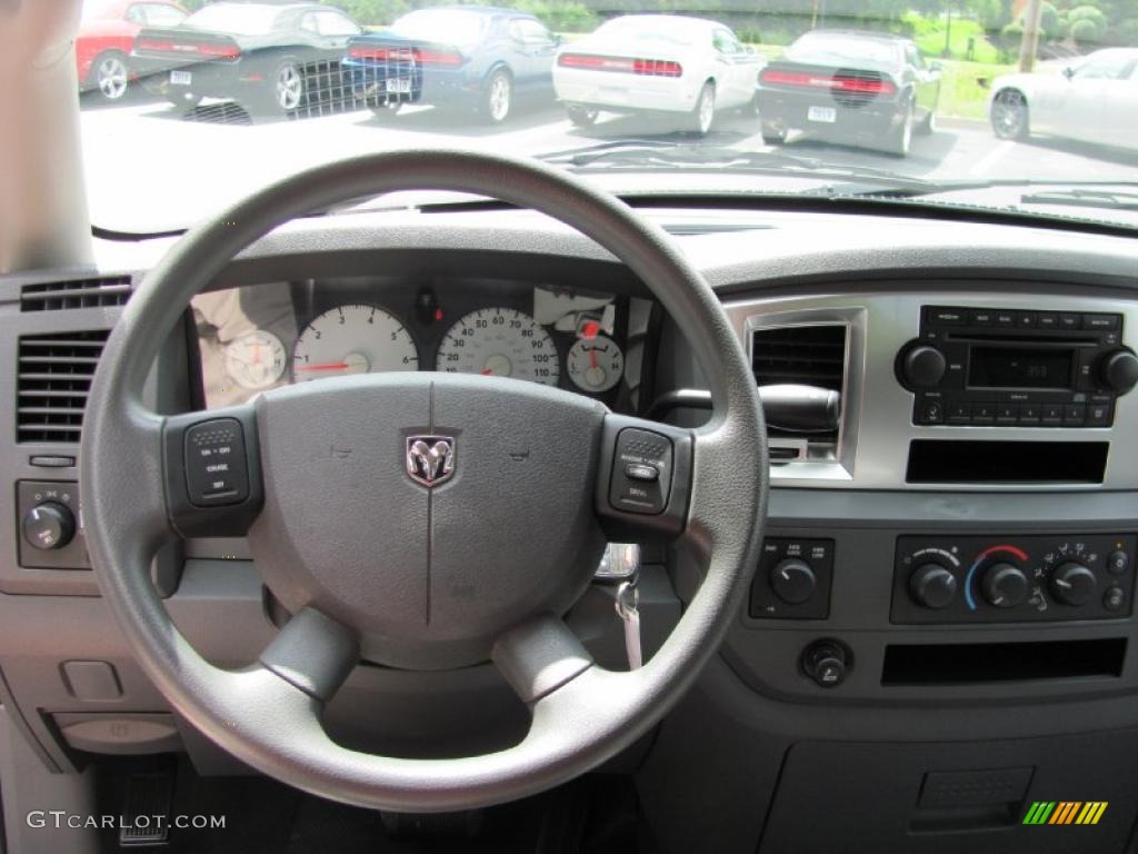 2007 Ram 1500 SLT Regular Cab 4x4 - Bright White / Medium Slate Gray photo #4