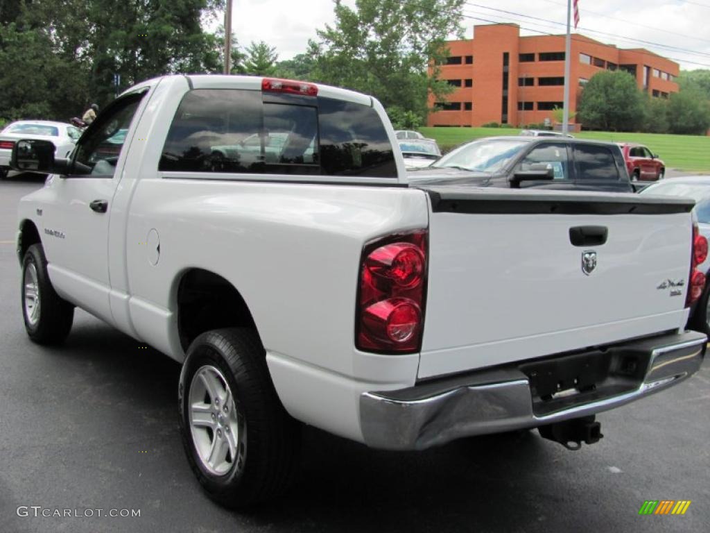 2007 Ram 1500 SLT Regular Cab 4x4 - Bright White / Medium Slate Gray photo #15