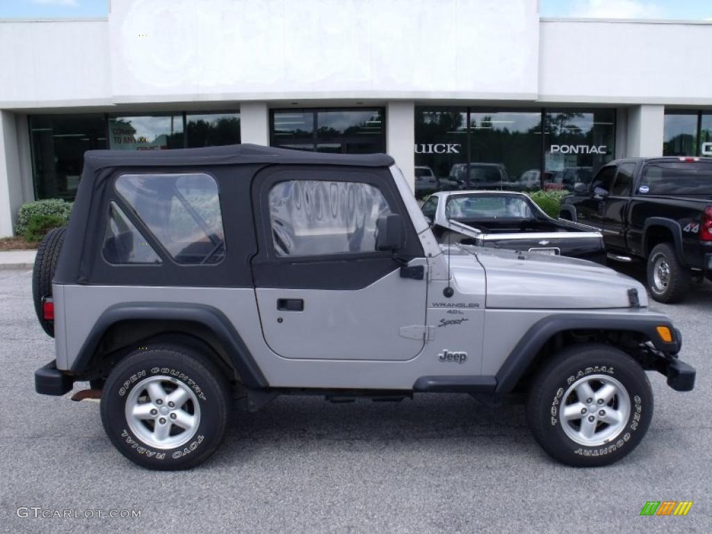 2000 Wrangler Sport 4x4 - Silverstone Metallic / Agate photo #1