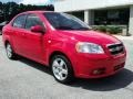 2007 Victory Red Chevrolet Aveo LT Sedan  photo #2