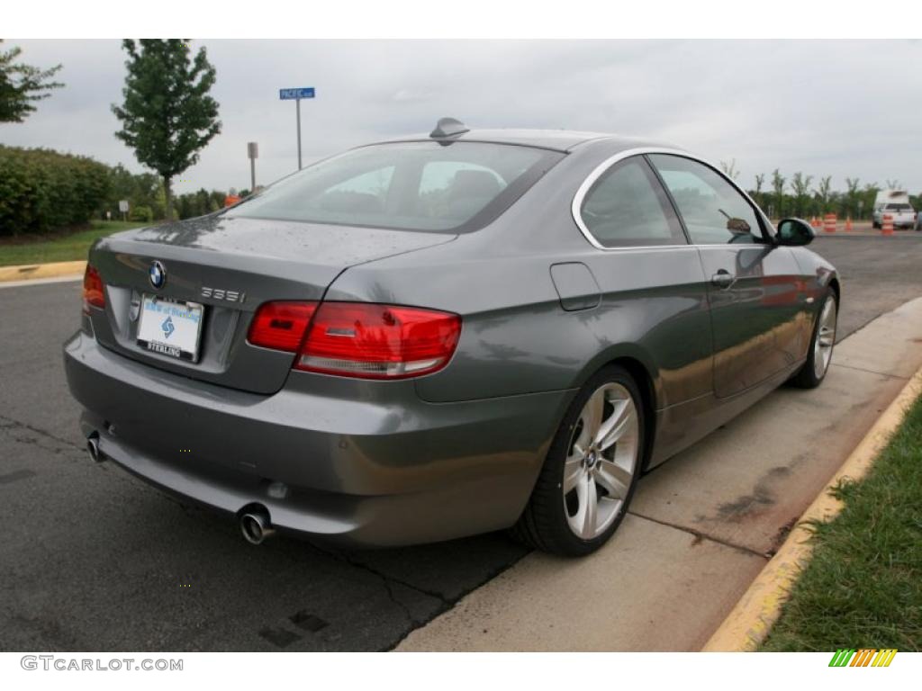 2007 3 Series 335i Coupe - Sparkling Graphite Metallic / Black photo #6