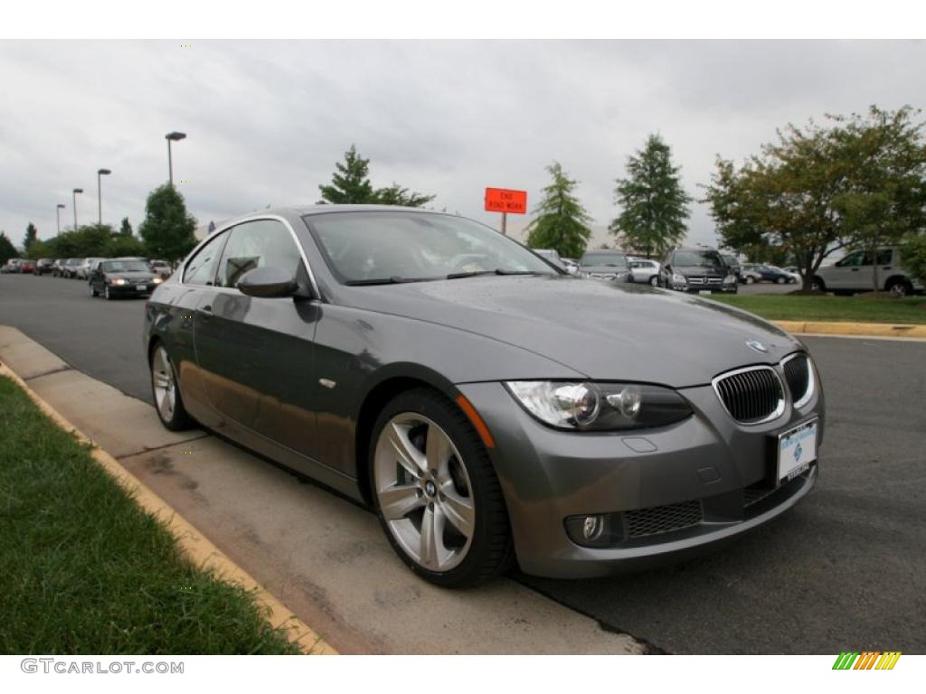 2007 3 Series 335i Coupe - Sparkling Graphite Metallic / Black photo #8