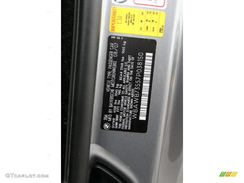 2007 3 Series 335i Coupe - Sparkling Graphite Metallic / Black photo #16