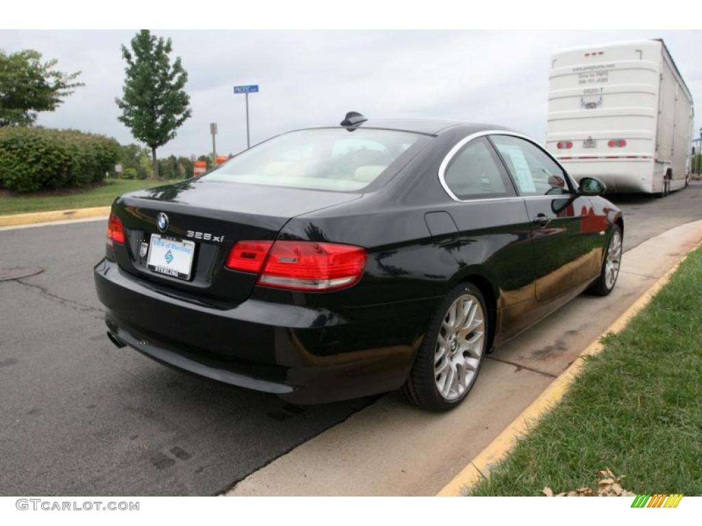 2008 3 Series 328xi Coupe - Jet Black / Beige photo #6