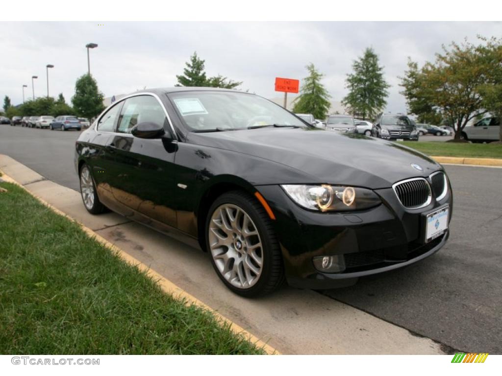 2008 3 Series 328xi Coupe - Jet Black / Beige photo #8