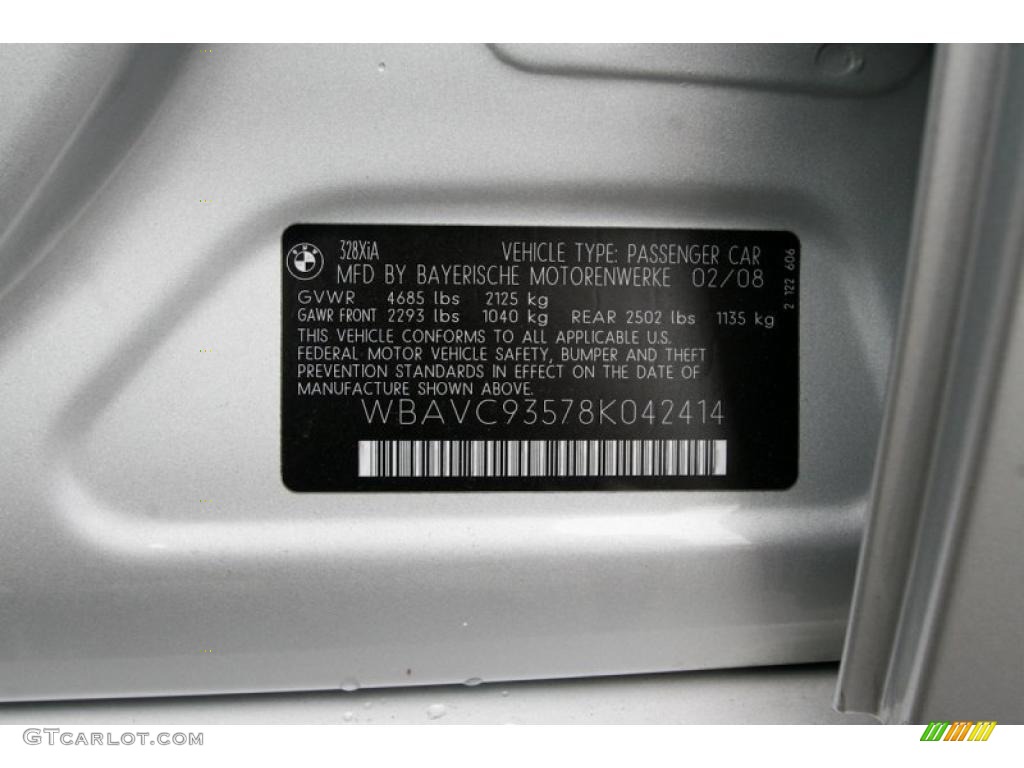 2008 3 Series 328xi Sedan - Titanium Silver Metallic / Black photo #15
