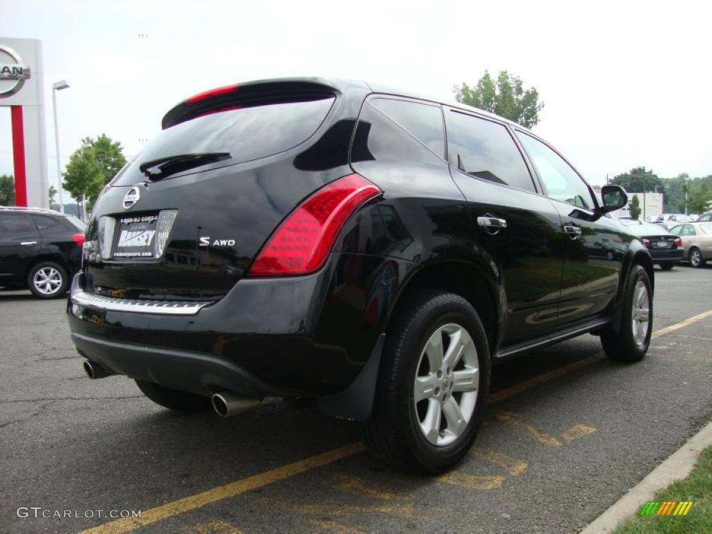 2007 Murano S AWD - Super Black / Charcoal photo #6