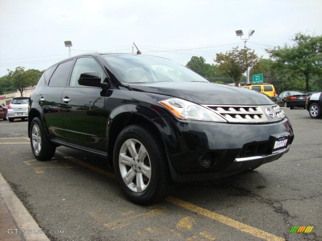 2007 Murano S AWD - Super Black / Charcoal photo #8