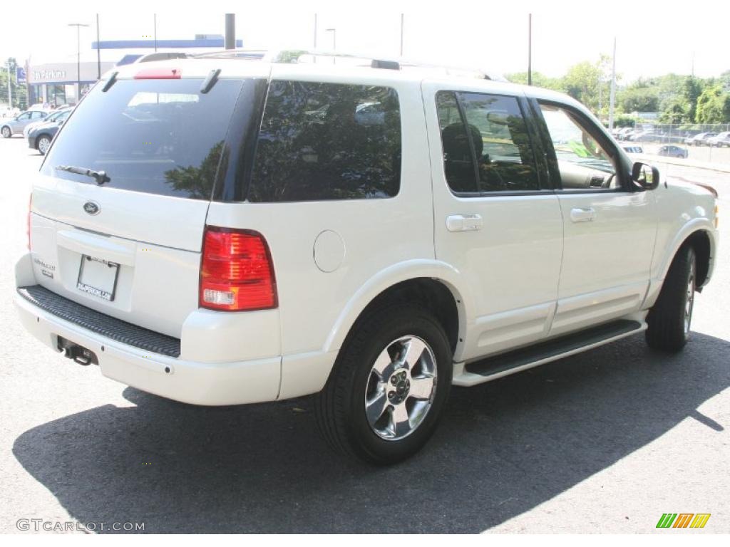 2003 Explorer Limited 4x4 - Oxford White / Medium Parchment Beige photo #5