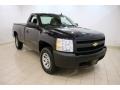 2008 Dark Blue Metallic Chevrolet Silverado 1500 Work Truck Regular Cab 4x4  photo #1