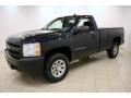 2008 Dark Blue Metallic Chevrolet Silverado 1500 Work Truck Regular Cab 4x4  photo #3