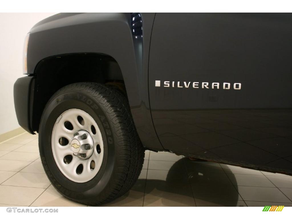 2008 Silverado 1500 Work Truck Regular Cab 4x4 - Dark Blue Metallic / Dark Titanium photo #20