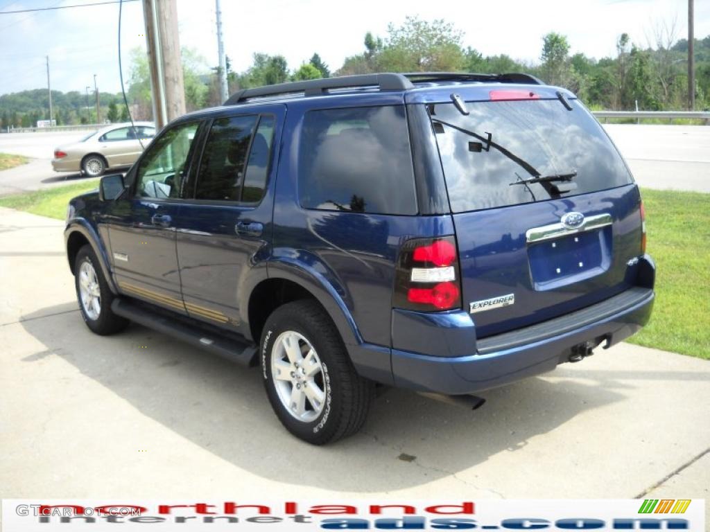 2007 Explorer XLT 4x4 - Dark Blue Pearl Metallic / Camel photo #4