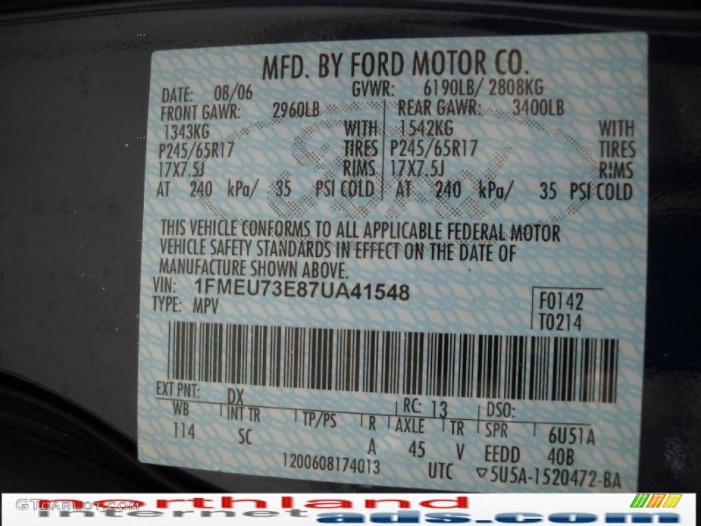 2007 Explorer XLT 4x4 - Dark Blue Pearl Metallic / Camel photo #9