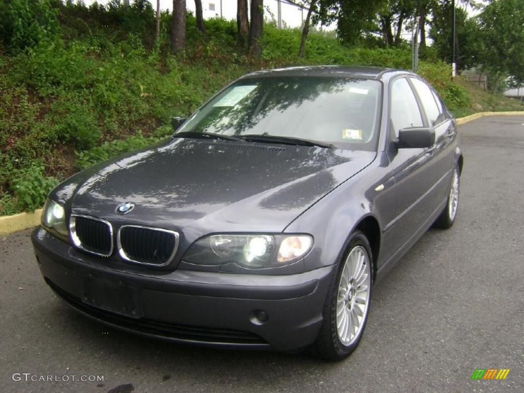 2002 3 Series 325xi Sedan - Steel Grey Metallic / Black photo #2