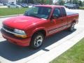 2001 Victory Red Chevrolet S10 LS Extended Cab  photo #3