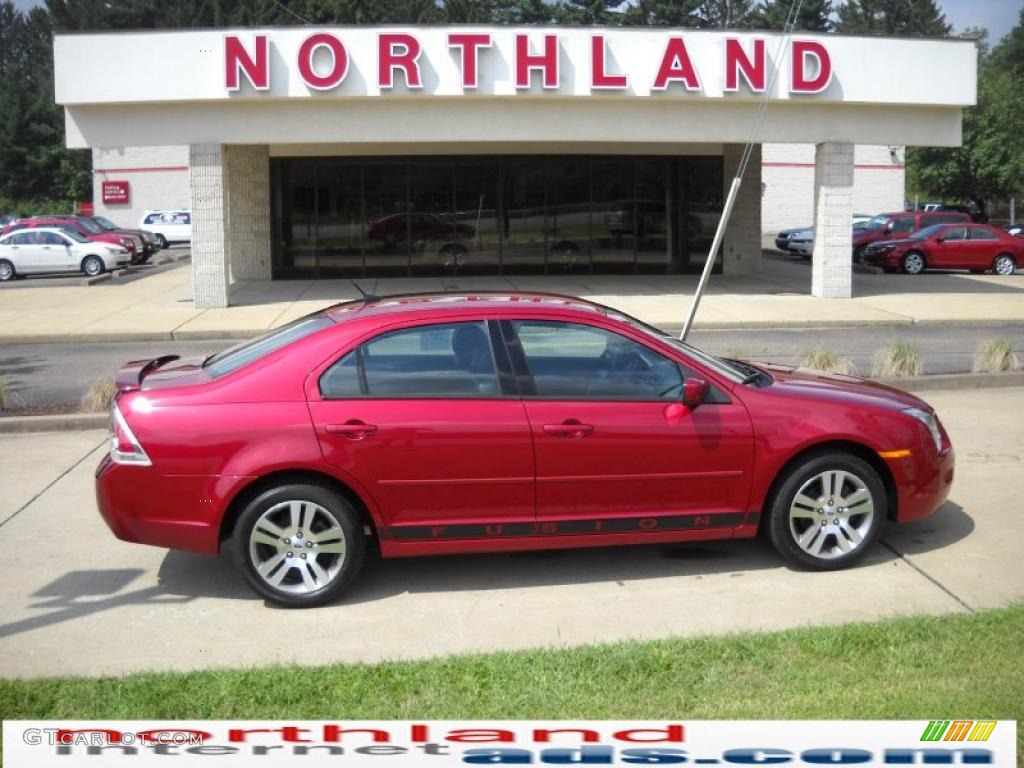 2007 Fusion SE V6 - Merlot Metallic / Charcoal Black photo #1