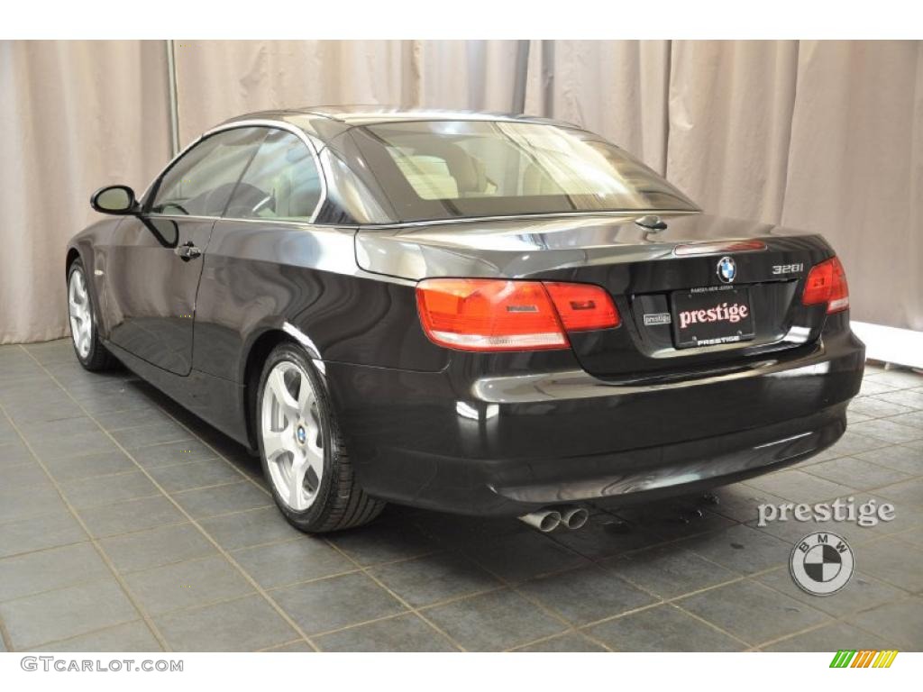 2007 3 Series 328i Convertible - Jet Black / Cream Beige photo #4