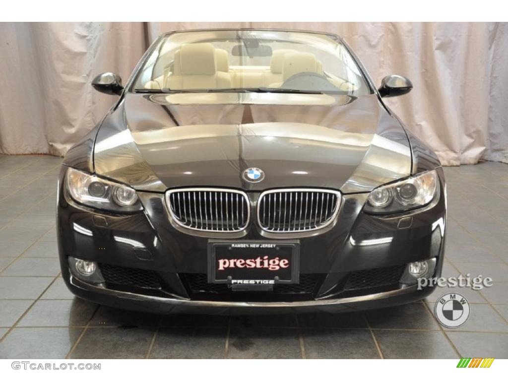 2007 3 Series 328i Convertible - Jet Black / Cream Beige photo #6