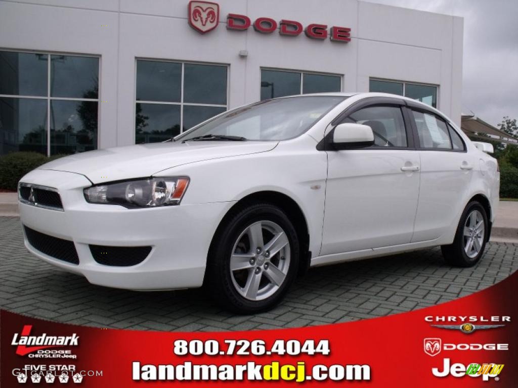 2008 Lancer ES - Wicked White / Beige photo #1