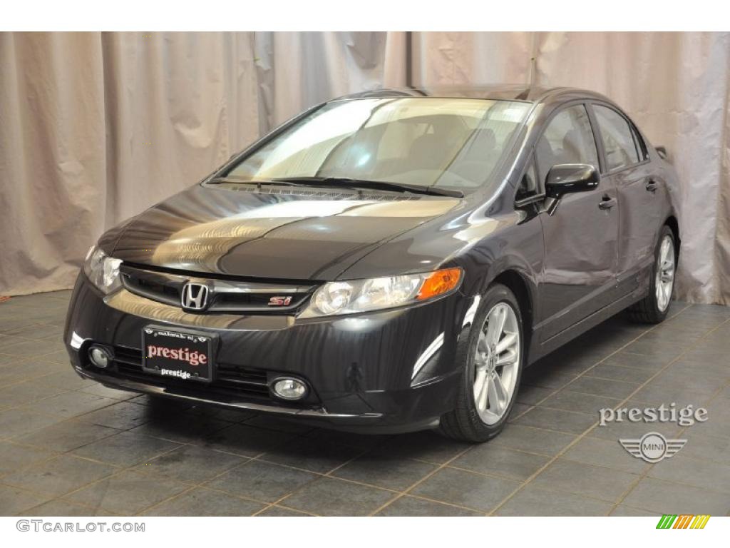2008 Nighthawk Black Pearl Honda Civic Si Sedan 34799743 Photo 11