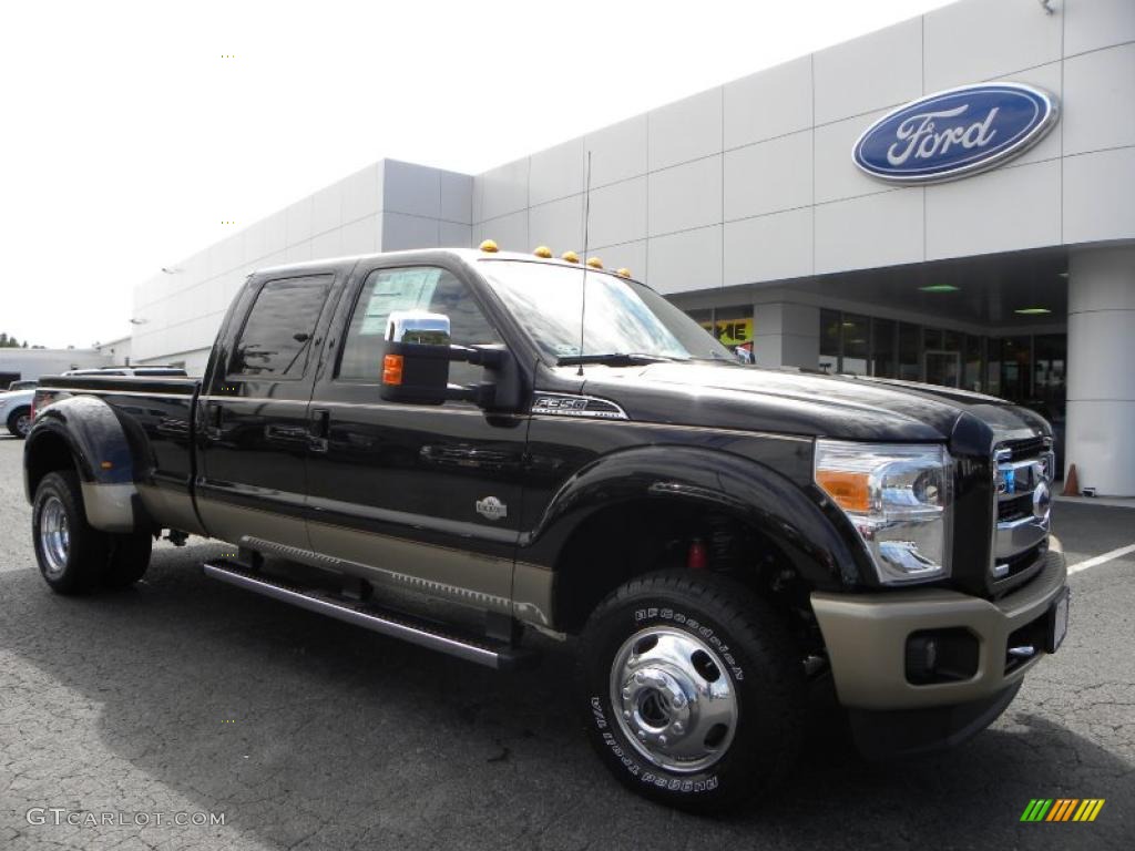 2011 F350 Super Duty King Ranch Crew Cab 4x4 Dually - Tuxedo Black / Chaparral Leather photo #1
