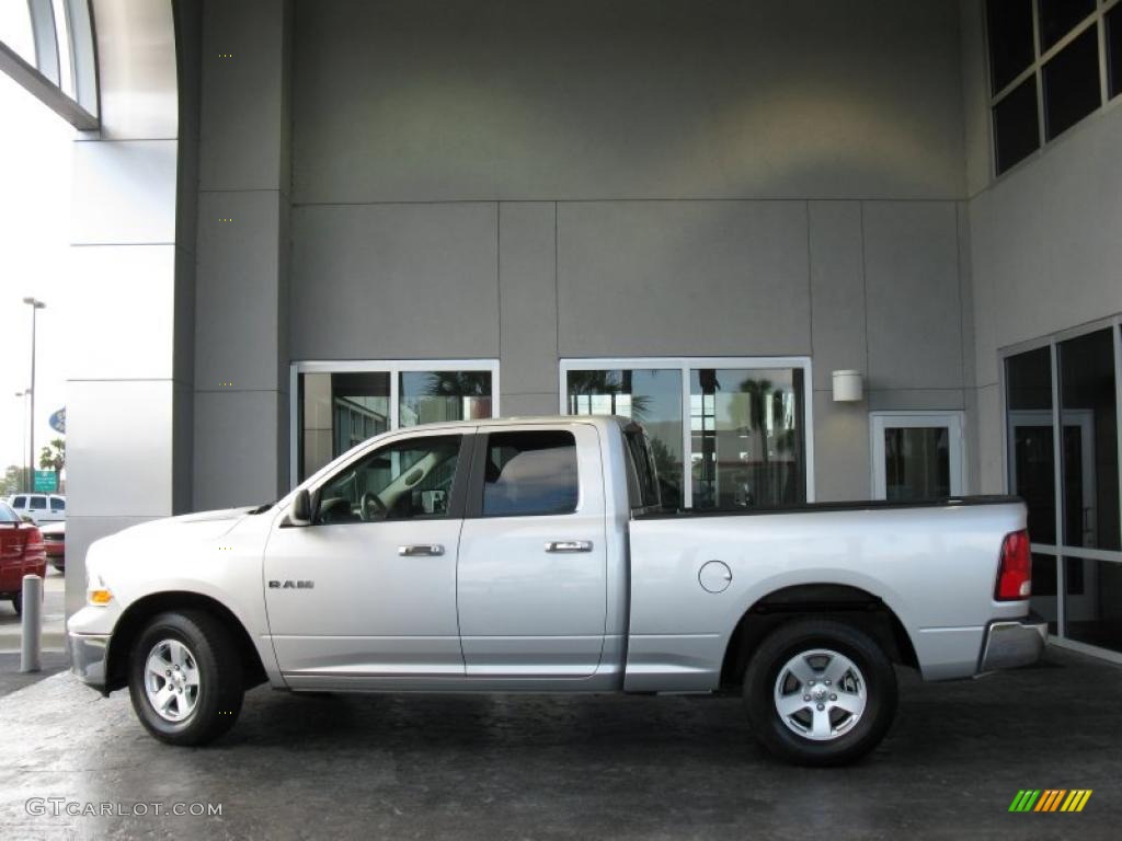 2010 Ram 1500 SLT Quad Cab - Bright Silver Metallic / Dark Slate/Medium Graystone photo #2