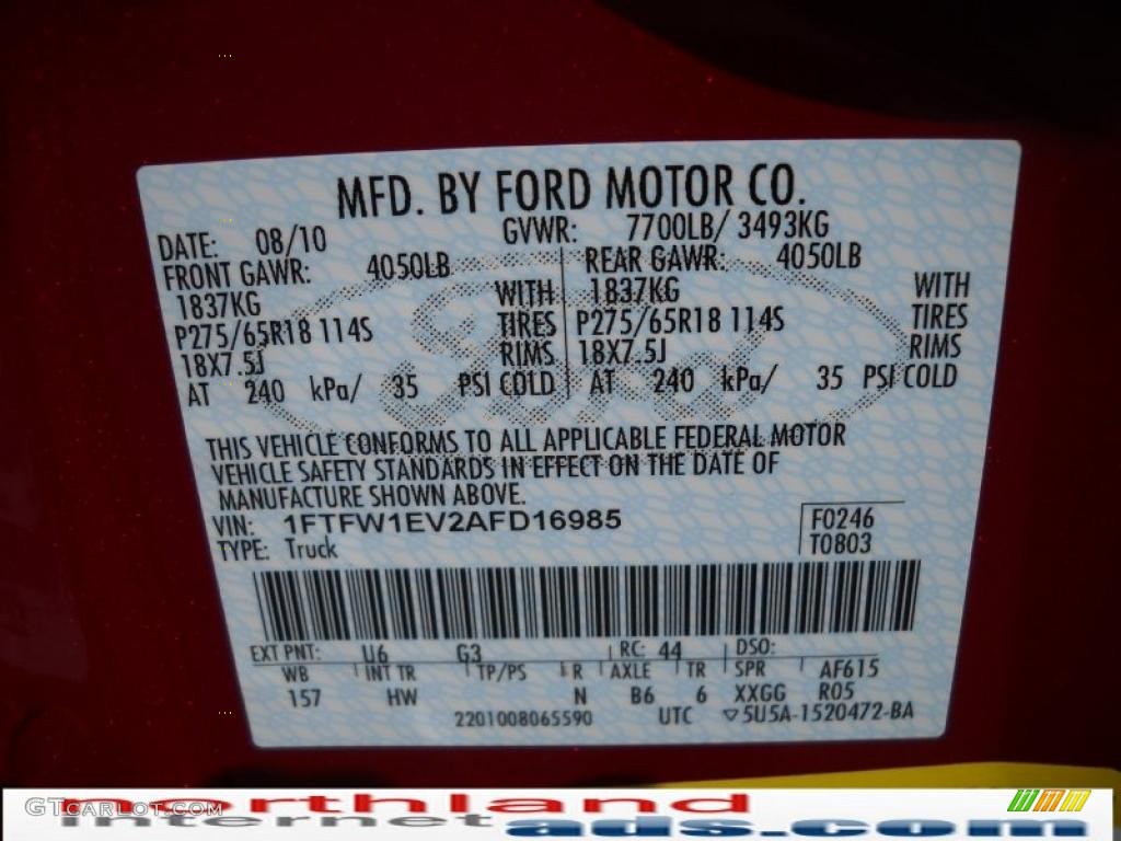 2010 F150 Lariat SuperCrew 4x4 - Red Candy Metallic / Tan photo #12