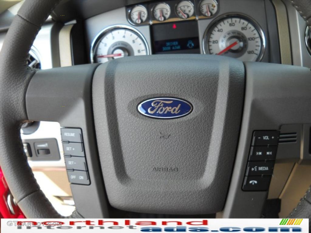 2010 F150 Lariat SuperCrew 4x4 - Red Candy Metallic / Tan photo #19