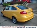 2011 Yellow Blaze Metallic Tri-Coat Ford Fiesta SEL Sedan  photo #8