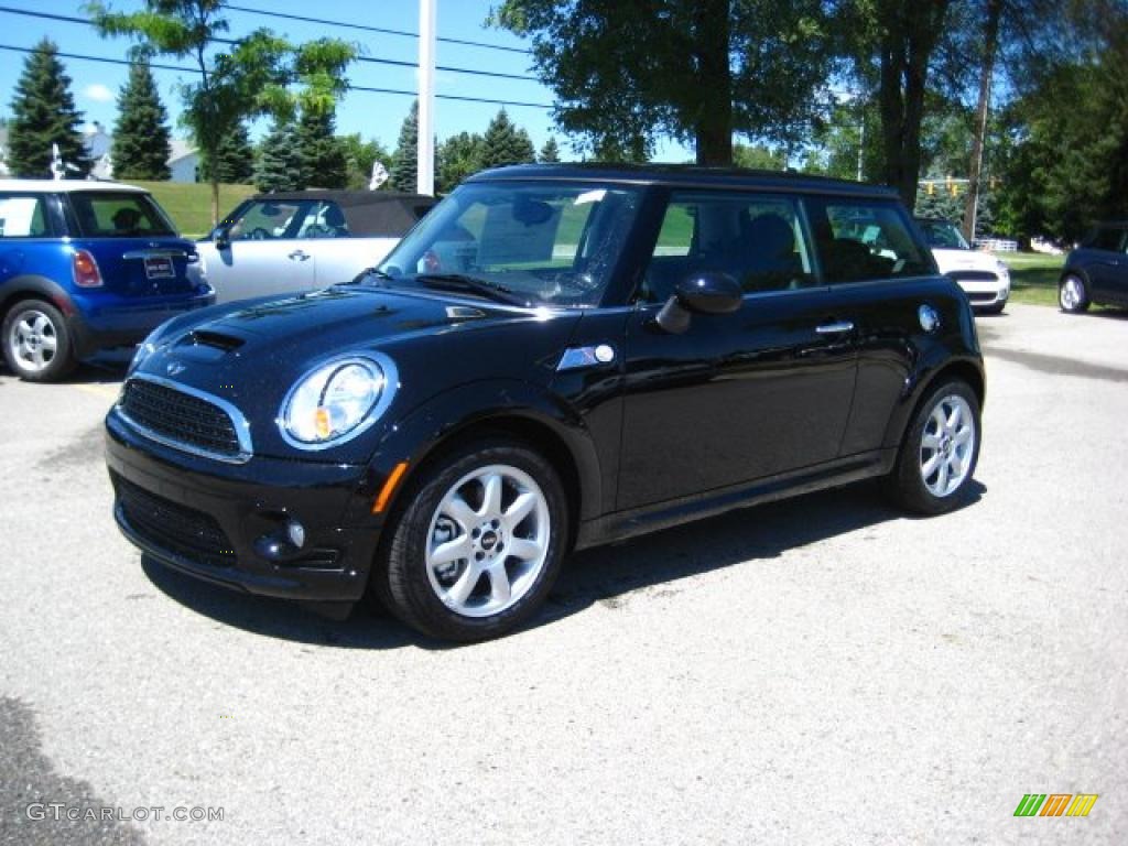 2010 Cooper S Hardtop - Midnight Black Metallic / Grey/Carbon Black photo #1